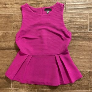 NWOT Attention size Medium zip up peplum top